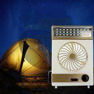 SUAZNRF 3 in 1 Multi-function Portable Mini Fan Eye-Care LED Table Lamp Flashlight Solar Light for Home Camping... N6