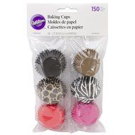 Wilton Mini Baking Cups, Fashion Animal, 150-Pack