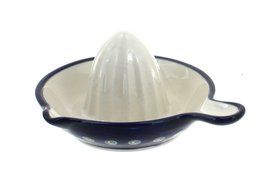 Polish Pottery Flowering Peacock Lemon Squeezer