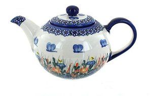 Polish Pottery Spring Butterfly Large Teapot