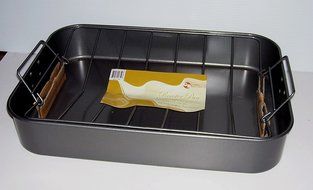 Large Nonstick Roasting Lasagna Pan with V-Rack 17 x 12 x 3"