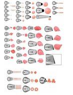 KSprot Stainless SteelCake Decorating Tips Set,24 Pieces Professional Stainless Steel Icing Tips (A) N3