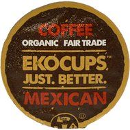EKOCUPS Organic Artisan Mexican Coffee, Medium Roast, in Recyclable Single Serve Cups for Keurig K-cup Brewers... N3