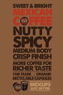 EKOCUPS Organic Artisan Mexican Coffee, Medium Roast, in Recyclable Single Serve Cups for Keurig K-cup Brewers... N4