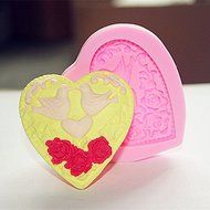 Longzang Birds Lover Art Deco Silicone Mold Sugar Craft DIY Gumpaste Cake Decorating Clay Pink N2
