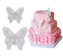OUMOSI 2Pcs/Set Butterfly Shape Cake Chocolate Cutters Cookies Mould Decorating Tool