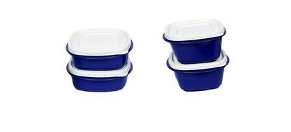 Cutting Edge Snap Tight Food Storage, 1500 &amp; 2000ml, Set of 4, Electric Blue