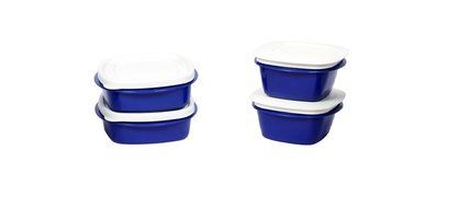 Cutting Edge Snap Tight Food Storage, 1500 &amp; 2000ml, Set of 4, Electric Blue N2