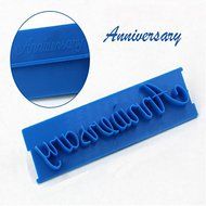 Genenic 6PCS Cookie Decorating Fondant Cutter Happy Birthday Sugarcraft Mould Cake Mold Letter N4