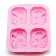 ASANE 4 Cavity Silicone Hand Soap Or Cake Mold Cake Stick Mould for Party Holidays Cupcake Baking Clay Candle...