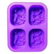 ASANE 4 Cavity Silicone Hand Soap Or Cake Mold Cake Stick Mould for Party Holidays Cupcake Baking Clay Candle... N2