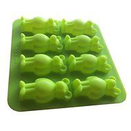 8 Even Little Bear Shape Silicone 3D Cake Mold, Chocolate Mold, Baking Tool N2