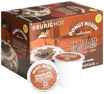 Donut House Collection Chocolate Glazed Donut Keurig K-Cups Coffee, 12 Count N2