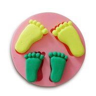 Wocuz W0362 4 Human Faces Candy Making Silicone Mold Cake Decoration Mould Fondant Chocolate Small Pastry Tool