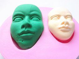 Wocuz W0362 4 Human Faces Candy Making Silicone Mold Cake Decoration Mould Fondant Chocolate Small Pastry Tool N12