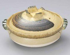 Brush for 5-6 persons 13inch Donabe Japanese Hot pot Beige Ceramic Made in Japan