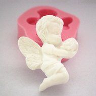 Longzang Angel Art Deco Silicone Mold Sugar Craft DIY Gumpaste Cake Decorating Clay
