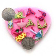 Man Friday Beach Bikini Silicon Fondant Cake Decorating Supply Resin Flower Mold