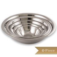 6 Piece Standard Stainless Steel Mixing Bowl Set - Mirror Finish Prep Bowls - 3/4 Qt, 1.5 Qt, 3 Qt, 4 Qt, 5 Qt...