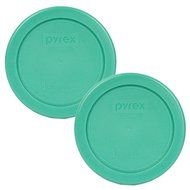 Pyrex 7202-PC Round 1 Cup Green Plastic Lid Cover (4 Pack) N4