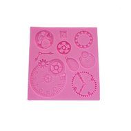 Wocuz WZ1241 Clock Shape Silicone Mold Fondant Mold Cupcake Cake Top Decoration Tool Cake Side Decorating Mold