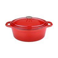 BergHOFF Neo 8 qt. Cast Iron Covered Casserole in Red | 12.75" L x 9.5" W x 5.25" H