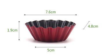 GAMT 5 Pcs Egg Tarts Cake Mold Rhombus N7