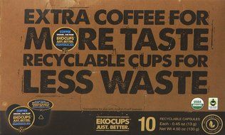 EKOCUPS Artisan Guatemalan Coffee, Medium Roast, in Recyclable Single Serve Cups for Keurig K-cup Brewers, 40... N4