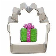 Christmas Gift Box Stainless Steel Cookie Cutter Pastry Cake Mold Baking Tool shopping N4