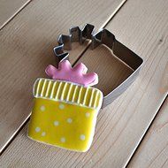 Christmas Gift Box Stainless Steel Cookie Cutter Pastry Cake Mold Baking Tool shopping N6