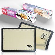 Premium Silicone Baking Mat By ShaviGoods with Measurements Set of 2 with Free Baking Ebook N8