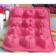 Silicone Mold Flower Shape Muffin Case Candy Jelly Ice Cake Mold Silicone Cake Mold