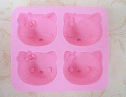 Cartoon Soft Silicone Hello Kitty Cake Jelly Pudding Soap Mold N2