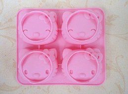Cartoon Soft Silicone Hello Kitty Cake Jelly Pudding Soap Mold N3
