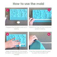 Lacey Mold | Set of 2 Gorgeous 8 X 5 Inches Flower Pearl Non Stick Mat Food Grade Silicone 3D Mold for Cupcake... N5