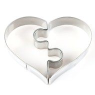 Stainless Steel 430 Love Heart Puzzle Biscuit Pastry Fondant Fruits Cake Cookie Cutter Mold