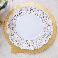"10 Pcs Cake Doilies Cupcake Cookies Lace Round Paper Pads Placemat" shopping N3