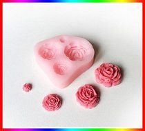 4 Size Rose Silicone Mould Mold Flower Sugar Paste Cake Decorating Fondant