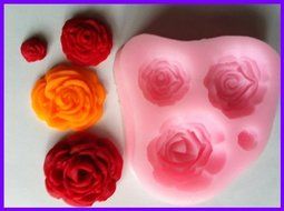 4 Size Rose Silicone Mould Mold Flower Sugar Paste Cake Decorating Fondant N3