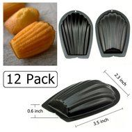 Baking Molds, 12 Pack Stainless Steel Madeleine Baking Mold Non Stick Mini Cake Cupake Mould, 20g Per One, Material...