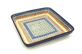 Polish Pottery Baker - Shallow Square - Large - Autumn