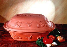 Romertopf Embossed 17 Pound Clay Baker N3
