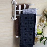 Free Shipping Alloy Bathroom Kitchen Rotating 3 Rod Towel Bar Clothes Belt Rack Holder Best Price N2