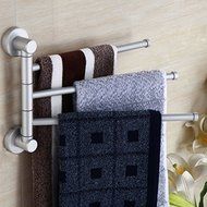 Free Shipping Alloy Bathroom Kitchen Rotating 3 Rod Towel Bar Clothes Belt Rack Holder Best Price N3