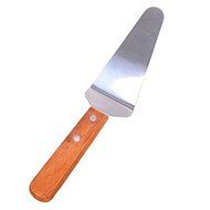ASDOMO Stainless Steel Pizza Cutter Server Slice Serve Pizza Pie Cake Wooden Handled Serrated Spatula Wheel Cuts...