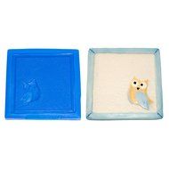 First Impression Molds B240 Medium Owl Baby Blanket Silicone Cake Decorating Mold, Medium, Blue N2