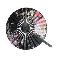 Froomer Round Floral Fabric Hand Fan Colorful Home Japanese Style Festival Decor N4