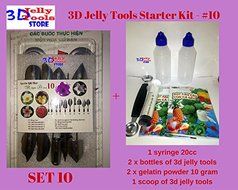 3D Jelly Tools Starter Kit - Type 10 - 3D Gelatin Art Tools - 10 pcs/set