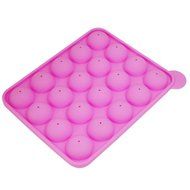 Veroda Pink Non-Stick Silicone Cake Pop Set Baking Tray Mold Lollipop Popsicle Lolly