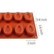 iClover Quality 10-Cavity Oval cake Mold Pudding Pan and Muffin Cups food Grade Silicone Chocolate Mold Liner... N3